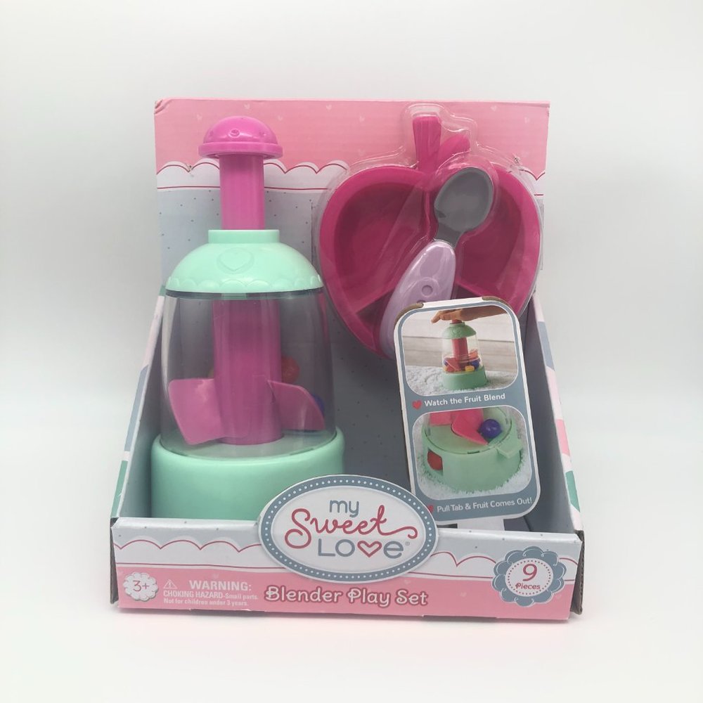 My Sweet Love 9pc Food Blender Accessory Play Set, Kids Play Toy NEW